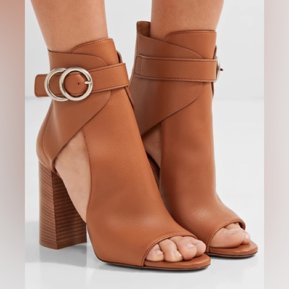 CHLOE Millie Open Toe Cutout Ankle Boot